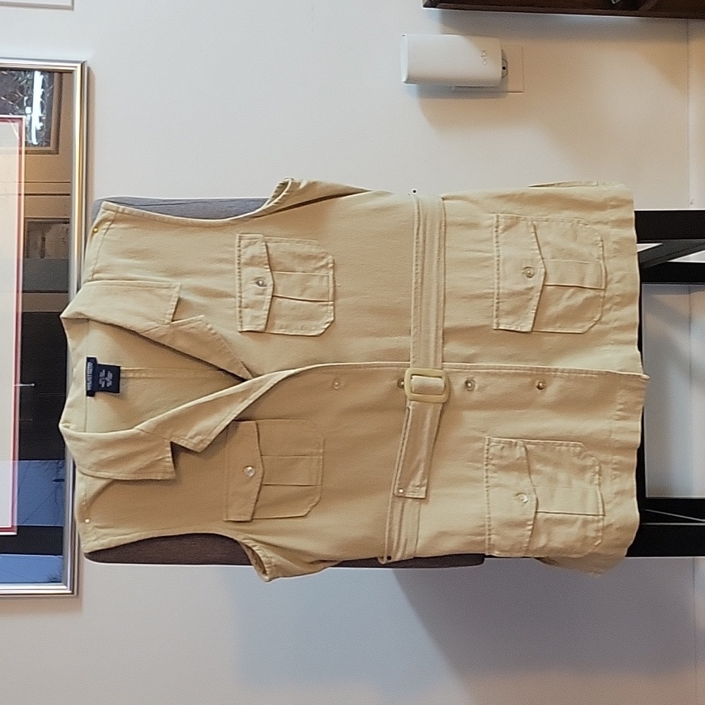 Solutions Casual Wear, 100% Silk, Tan Vest,  Medium